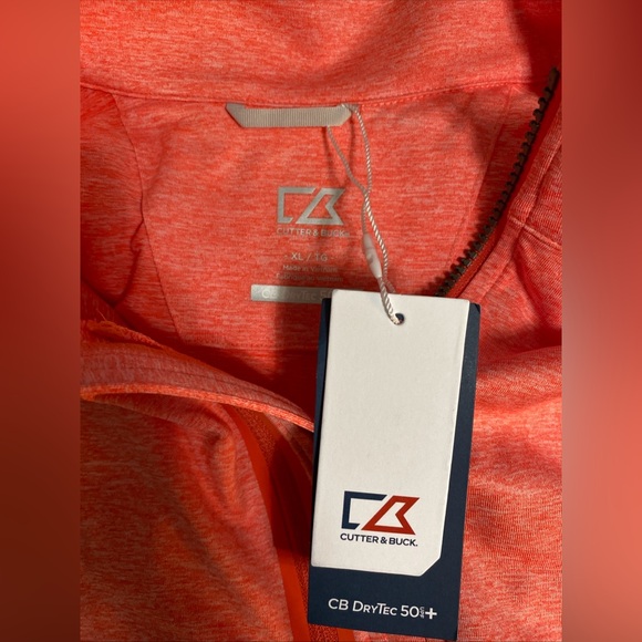 NWT Cutter & Buck Orange Long Sleeve Pullover XL - Picture 4 of 8